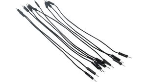 Jumper Wire, Male to Male, Pack of 10 pieces, 150 mm, Black